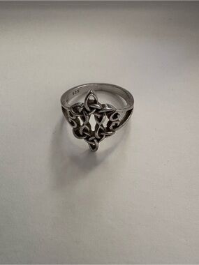 925 Sterling Silver Celtic Knot Ring | Openwork Artisan Statement Ring